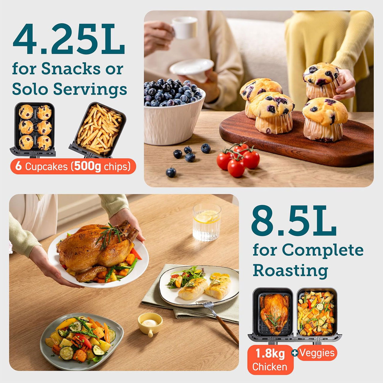 سرخ کن بدون روغن 8.5 لیتری کوزوری مدل CAF-R901-AEU