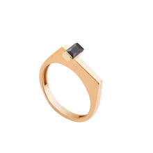 انگشتر طلا 18 عیار مردانه گالری شیدا مجد مدل تک نگین اونیکس سایز 53