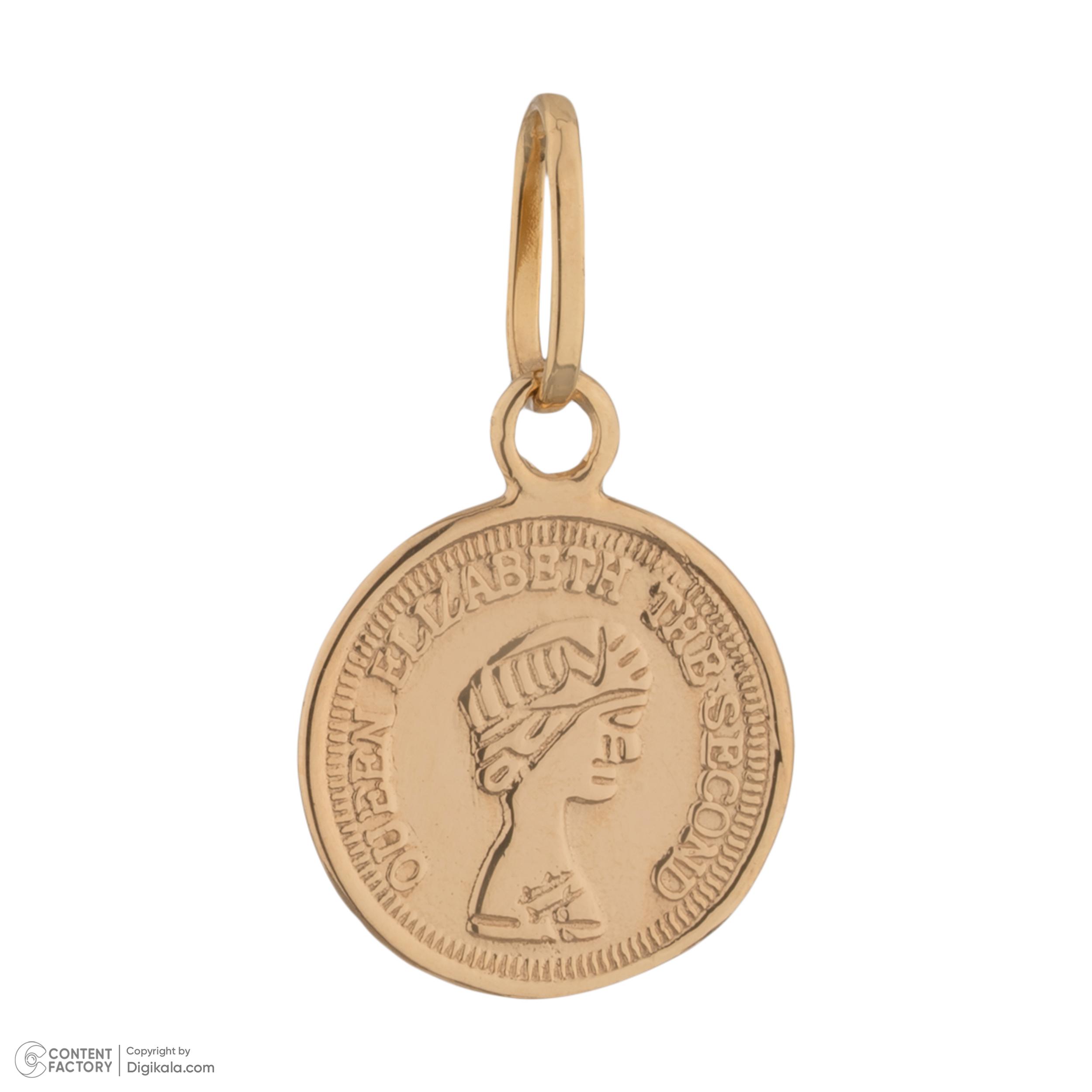 آویز گردنبند طلا 18 عیار زنانه گالری شیدا مجد مدل سکه ملکه