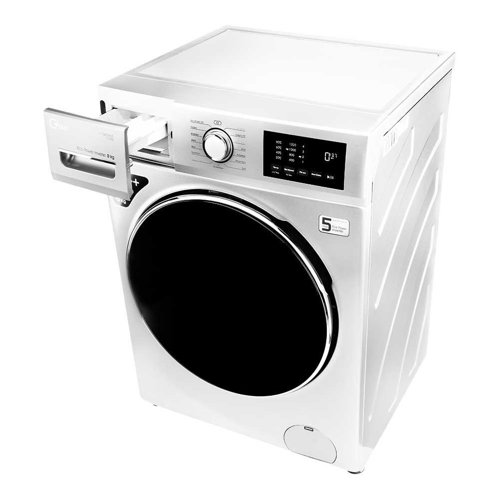 ماشین لباسشویی جی پلاس مدل GWM-K8220W ظرفیت 8 کیلوگرم