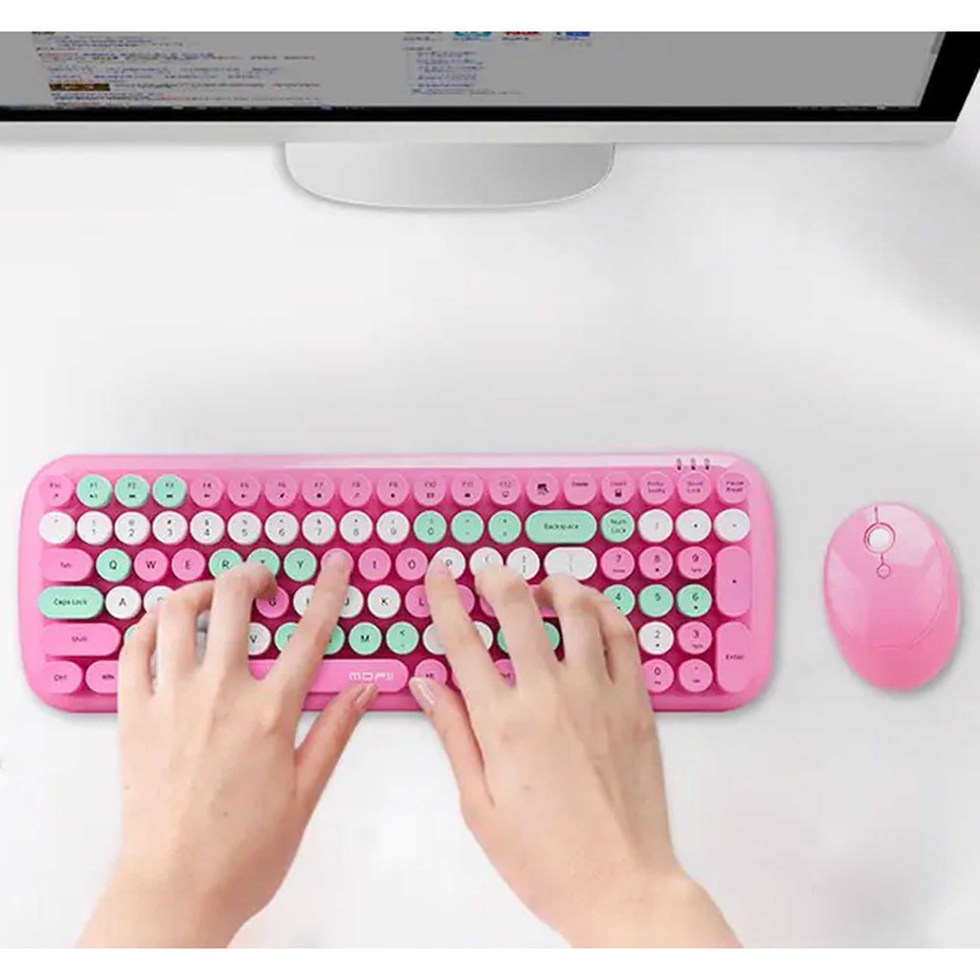 کیبورد و ماوس بی سیم مافی مدل CANDY XR، سوییچ ممبران ، Full Size