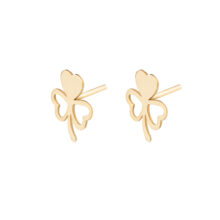 گوشواره طلا 18 عیار زنانه گالری شیدا مجد مدل شبدر نیمه پر