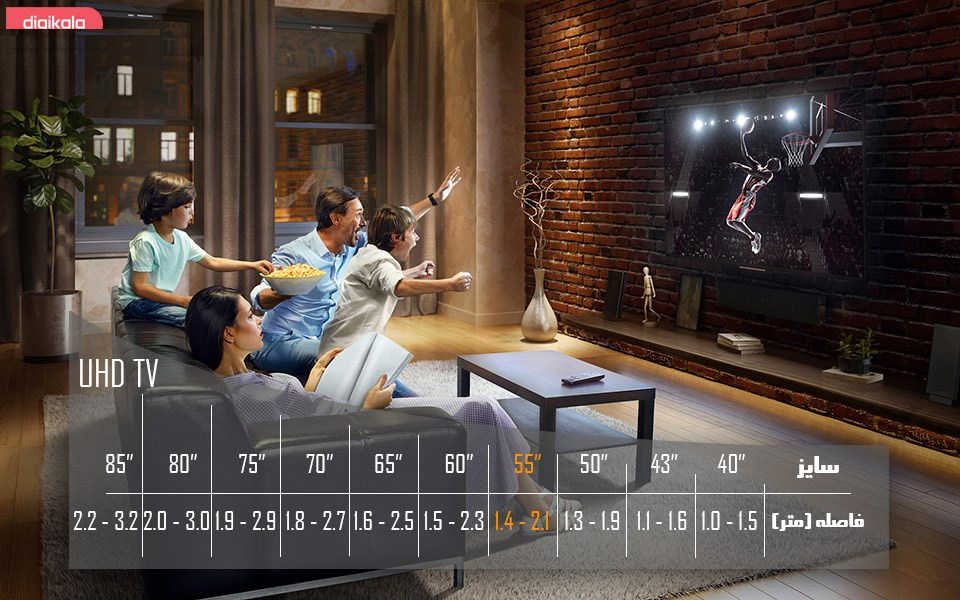 تلویزیون ال ای دی هوشمند تی سی ال مدل 55C2LUS سایز 55 اینچ