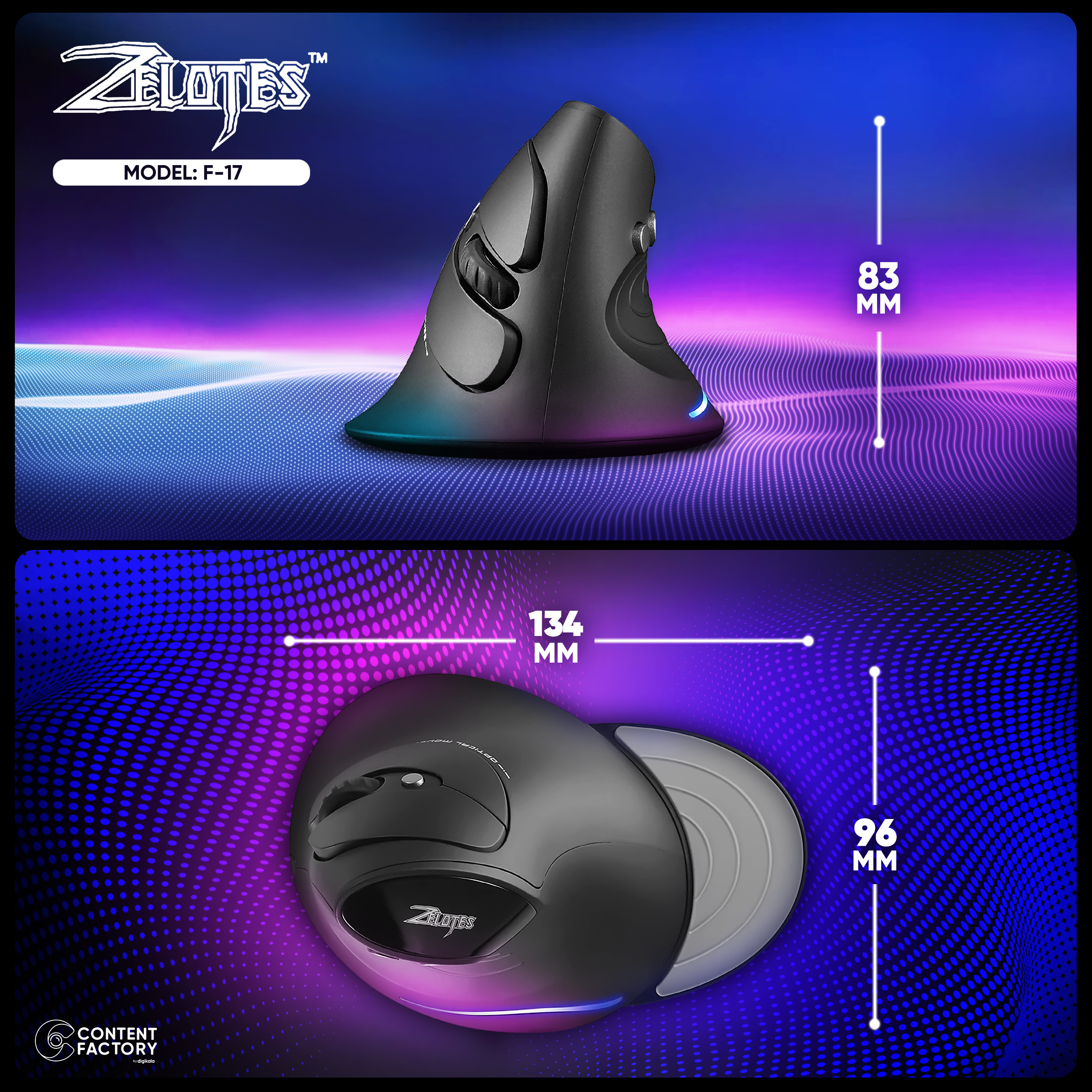 ماوس بی سیم زیلوتس مدل F-17