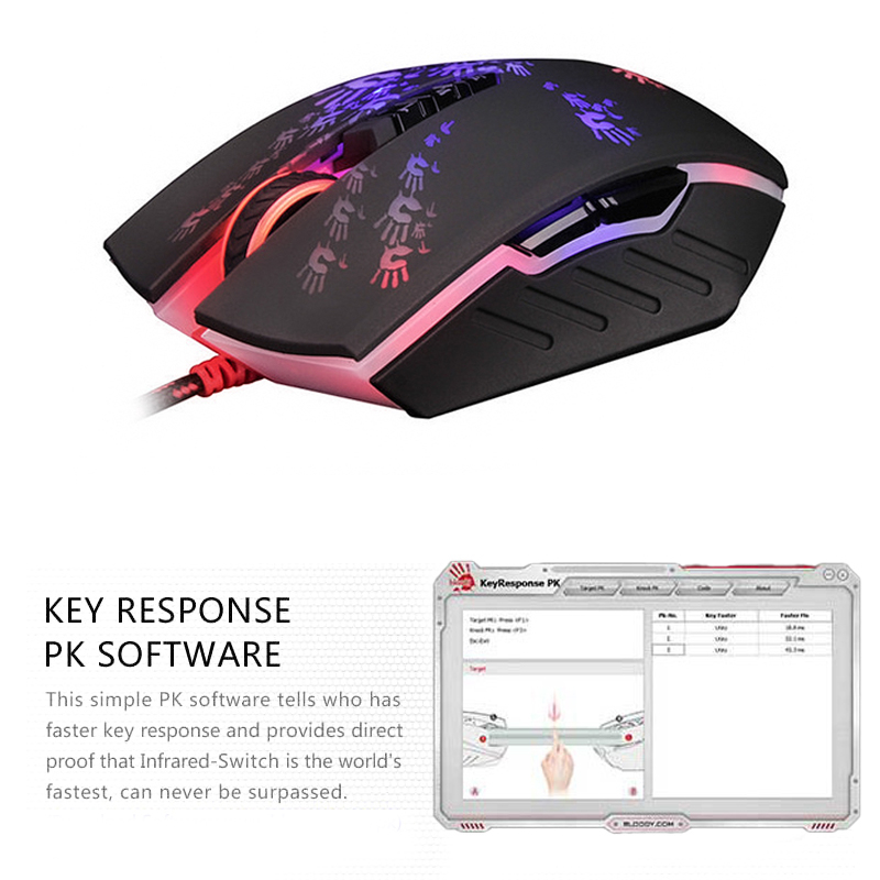 ماوس مخصوص بازی بلادی مدل A_6O_NEON_RGB