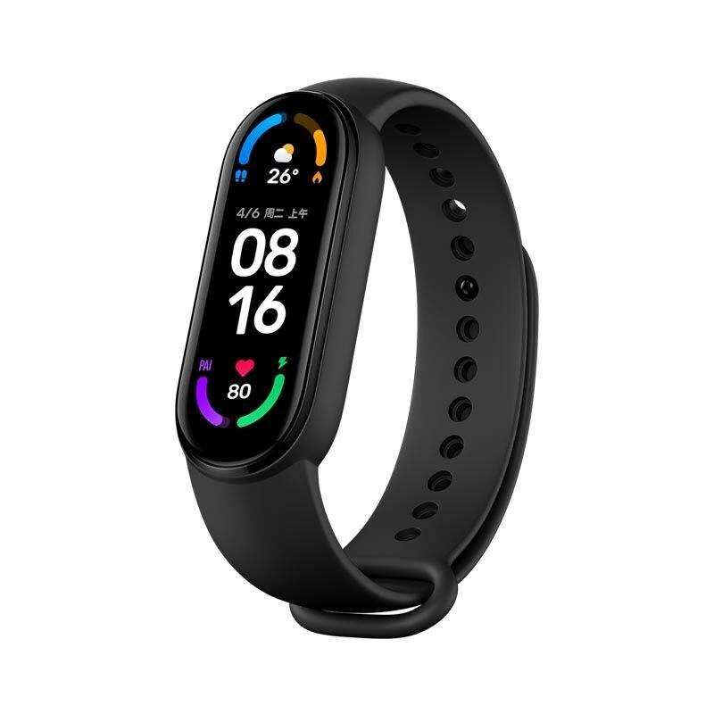ساعت هوشمند شیائومی مدل  MI BAND 6 حسگر ضربان قلب، محاسبه سطح اکسیژن خون، بند سیلیکونی