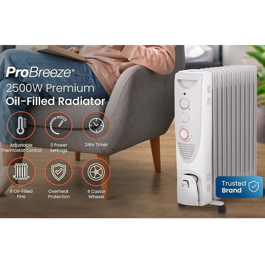 شوفاژ برقی ۱۱ پره پرو بریز مدل PB-H02