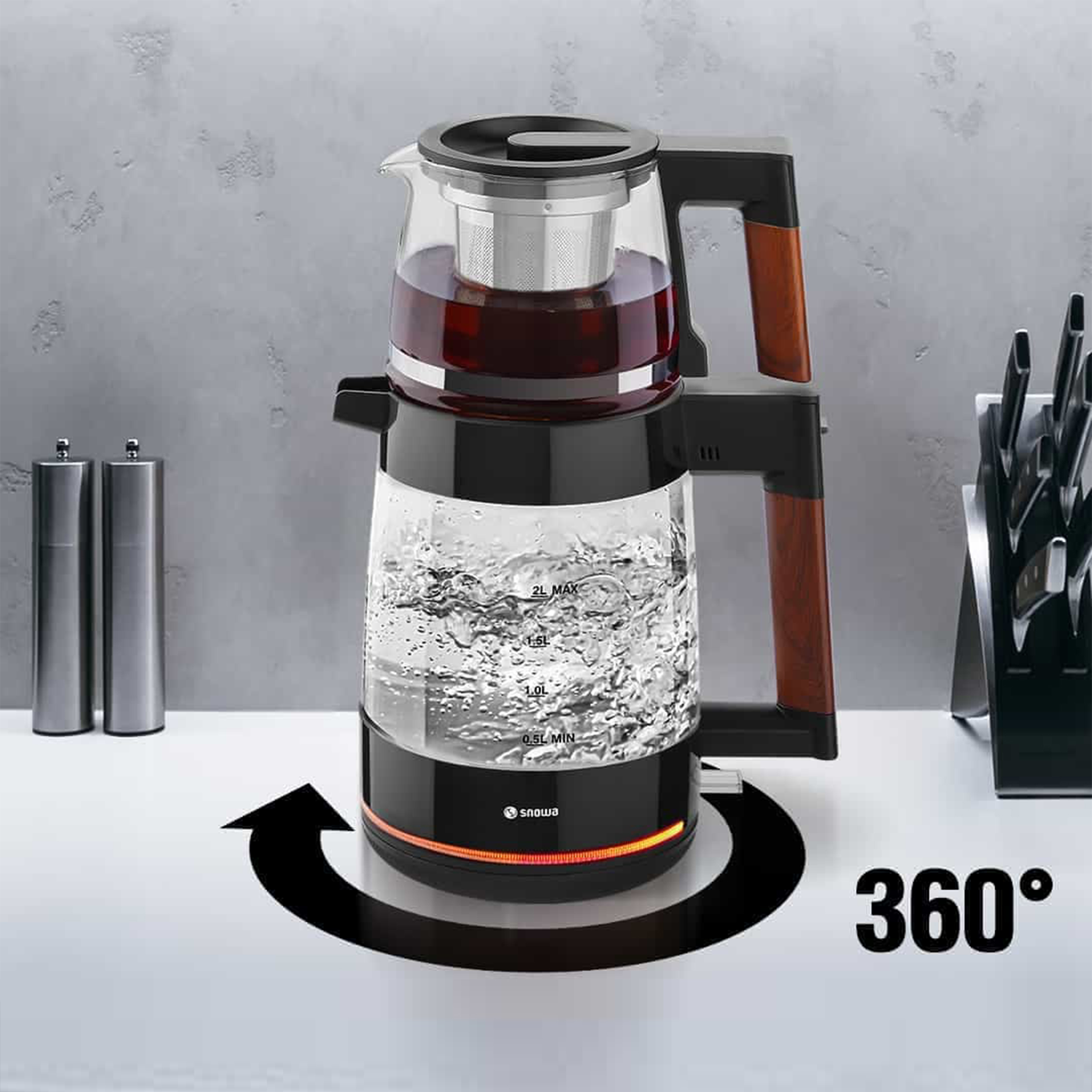 چای ساز روی هم اسنوا مدل  STM-GS1650BK