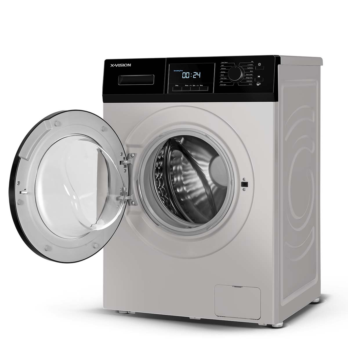 ماشین لباسشویی ایکس ویژن مدل TM84-BWBL/BSBL ظرفیت 8 کیلوگرم