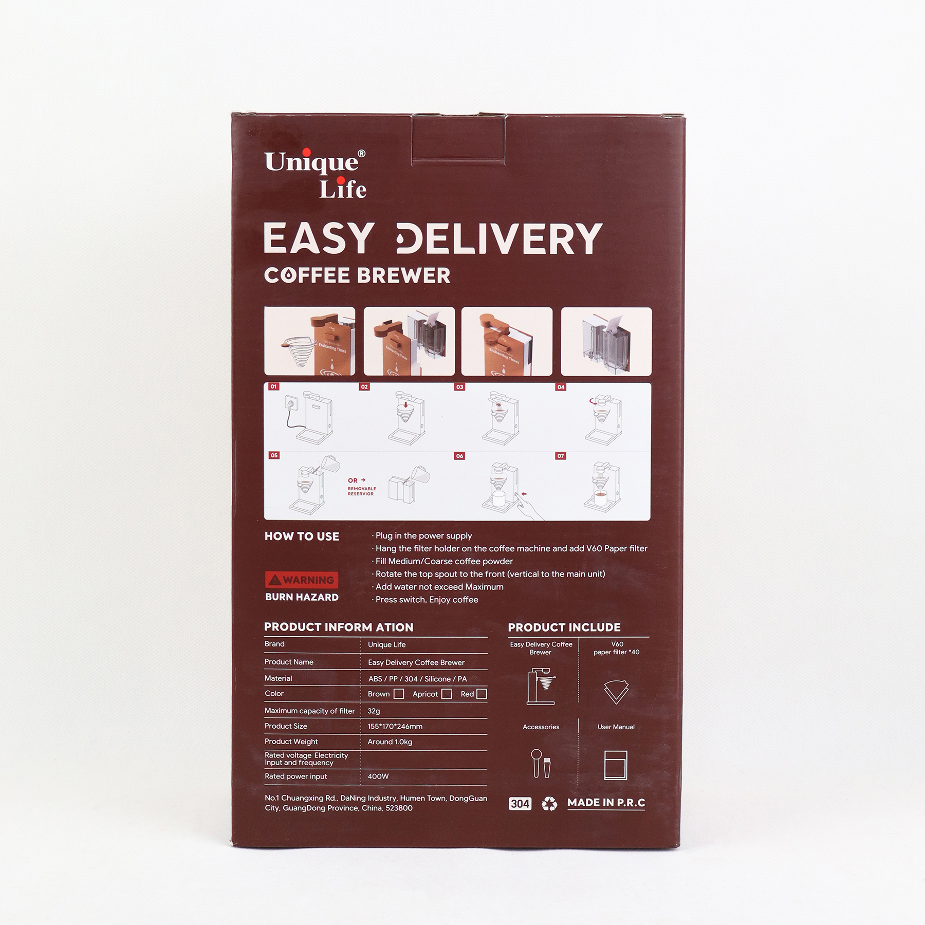 قهوه ساز یونیک لایف مدل MA2302