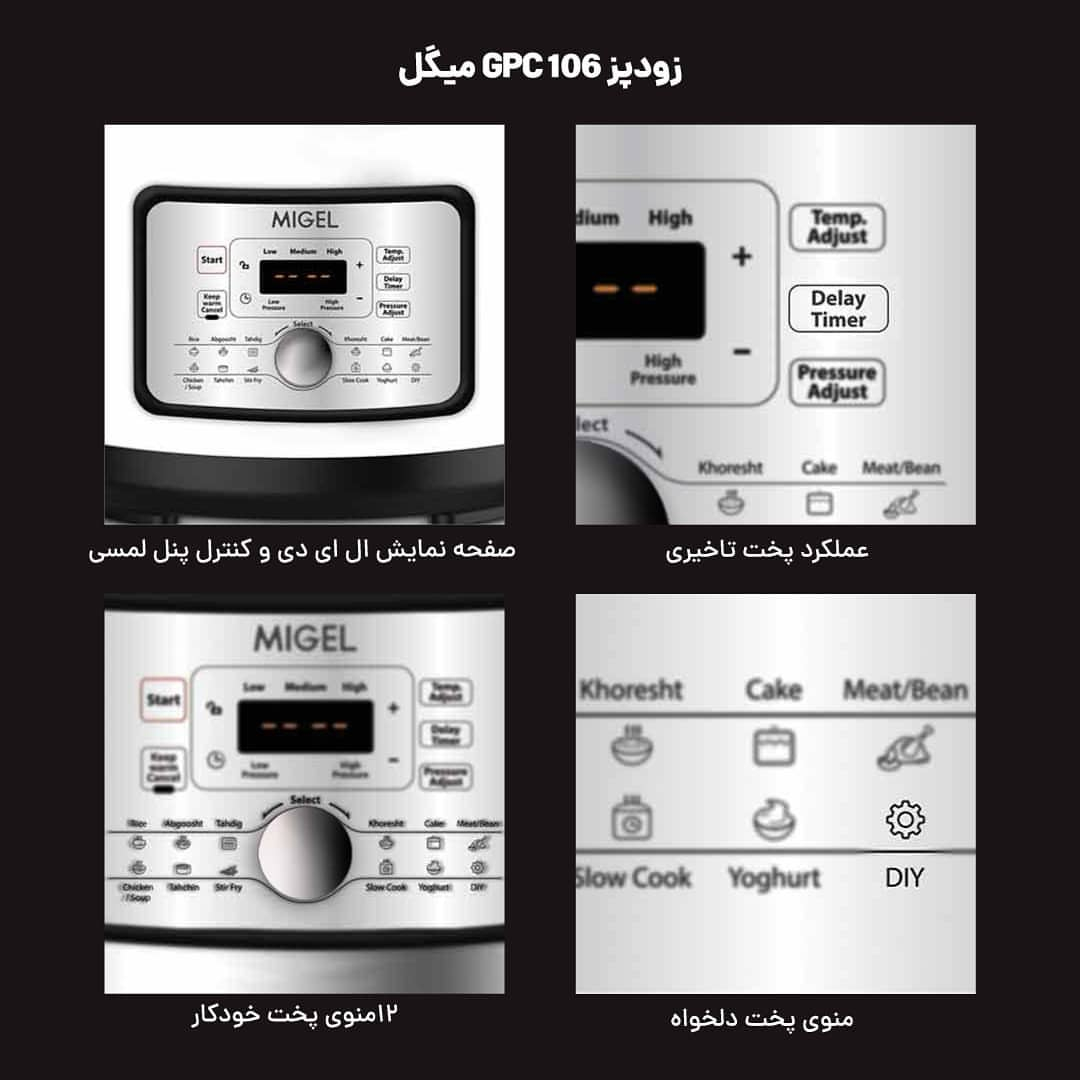 زودپز میگل مدل GPC 106 WBS