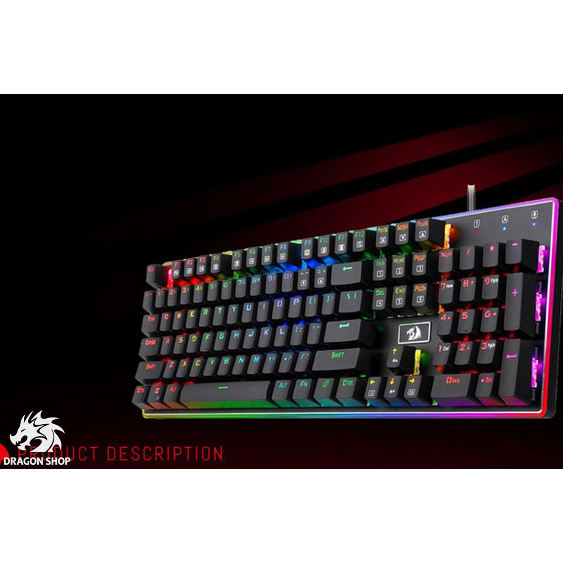 کیبورد مخصوص بازی ردراگون مدل Ratri K595