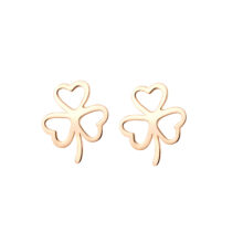 گوشواره طلا 18 عیار زنانه گالری شیدا مجد مدل شبدر خالی