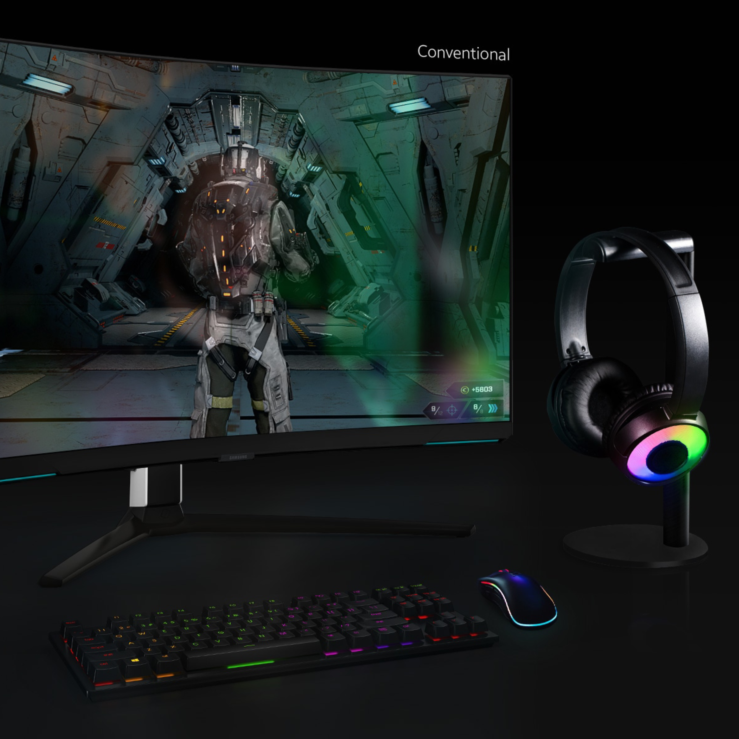 مانیتور مخصوص بازی سامسونگ مدل LS32BG850 سایز 32 اینچ