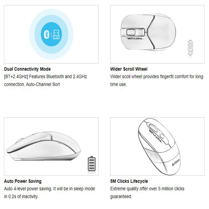 ماوس بی سیم ای فورتک مدل F_B_12_S_SILENT