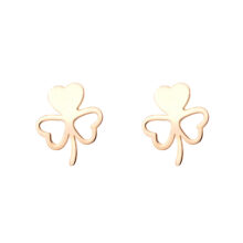 گوشواره طلا 18 عیار زنانه گالری شیدا مجد مدل شبدر نیمه پر