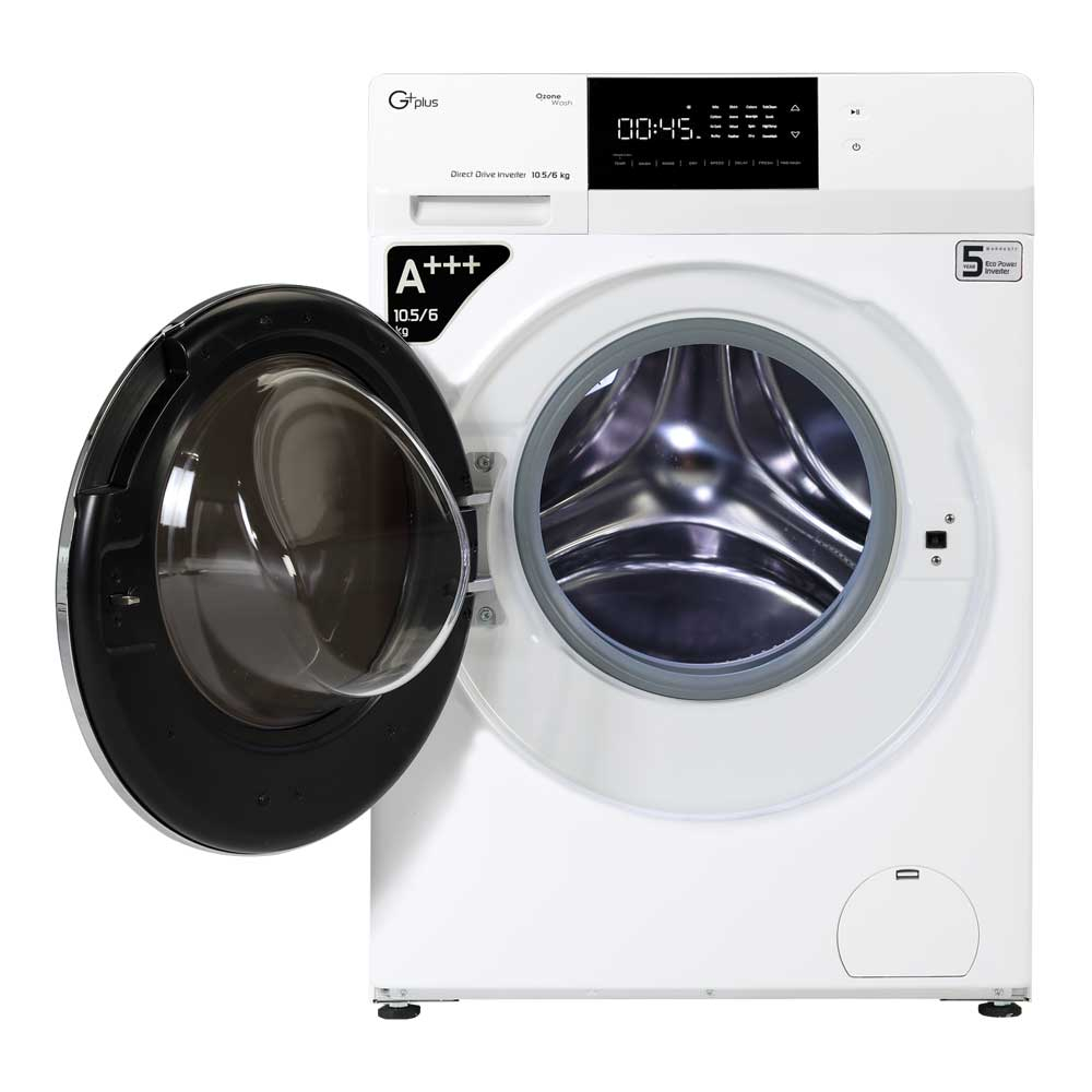 ماشین لباسشویی جی پلاس مدل  GWM-MD106W ظرفیت 10.5 کیلوگرم