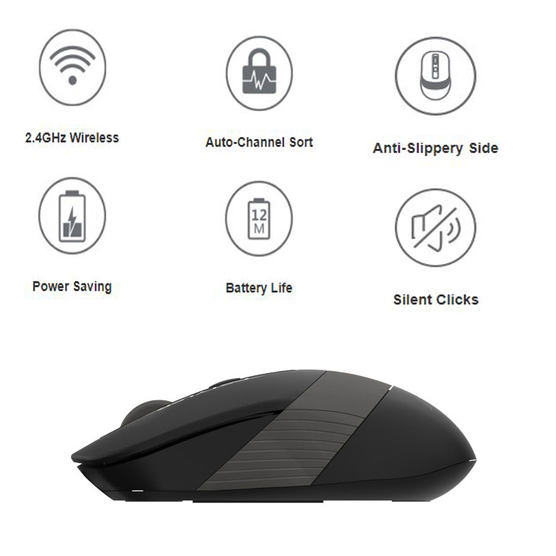 ماوس بی سیم ای فورتک مدل F_G_1O_S_SILNET