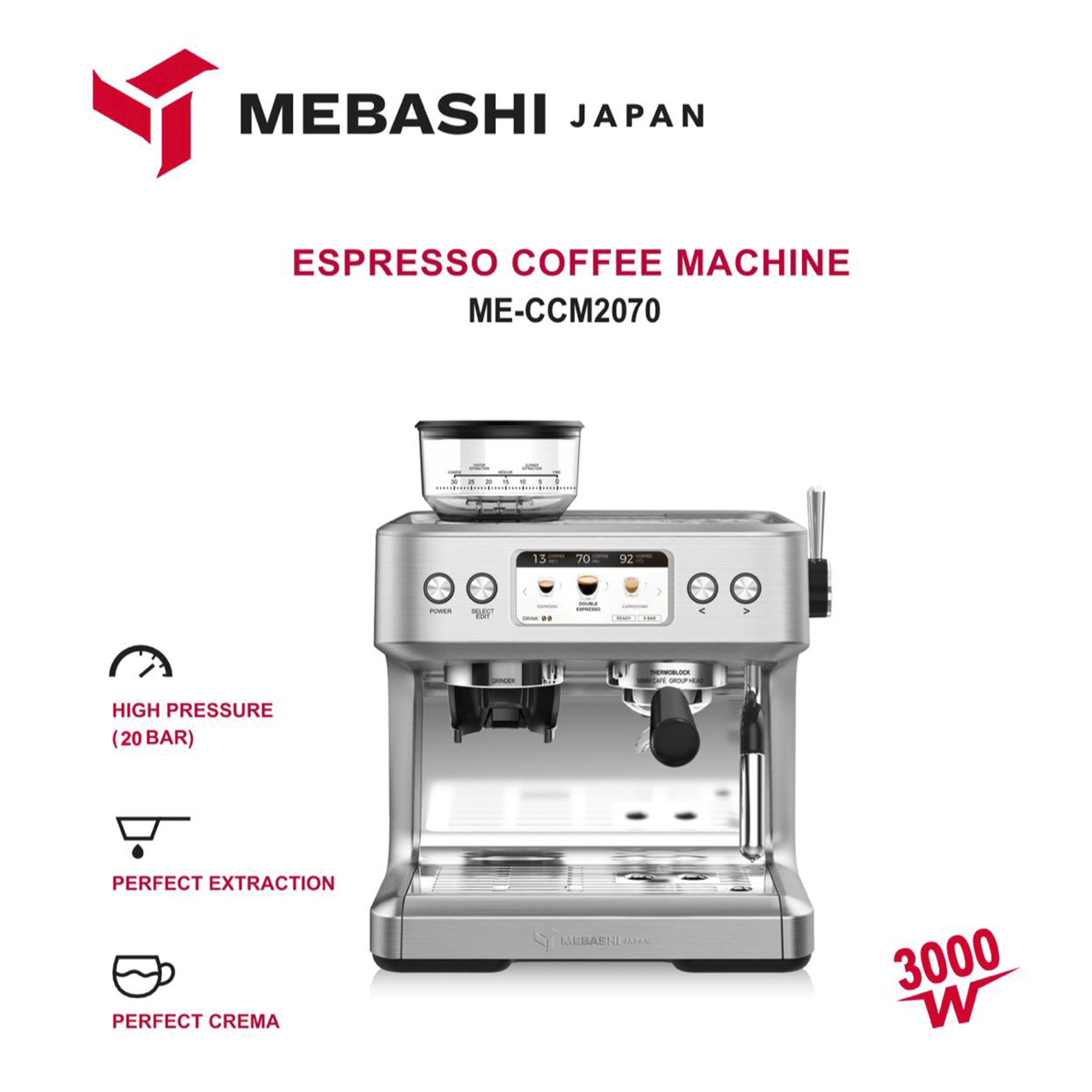 اسپرسو ساز 2.8 لیتری مباشی مدل ME-CCM2070SS