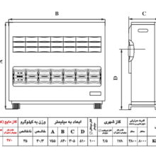 بخاری گازی نیک کالا مدل کیوان KN16