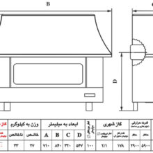 بخاری گازی شومینه ای نیک کالا مدل سیما MC22