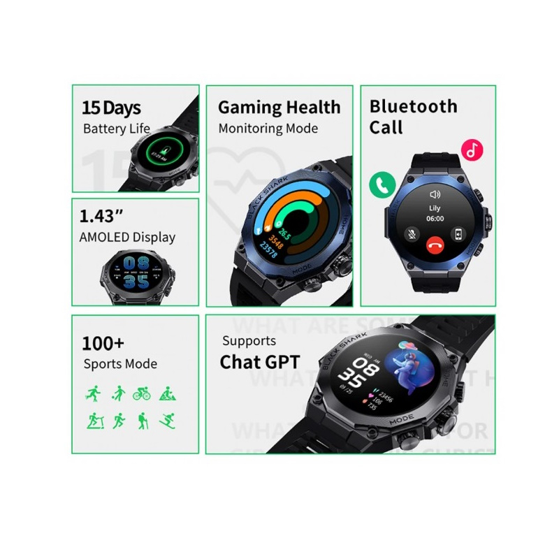 ساعت هوشمند بلک شارک مدل MIS S1 MAGNETIC PRO BASED