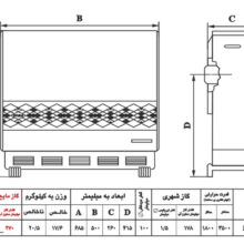 بخاری گازی نیک کالا مدل سحر MN6
