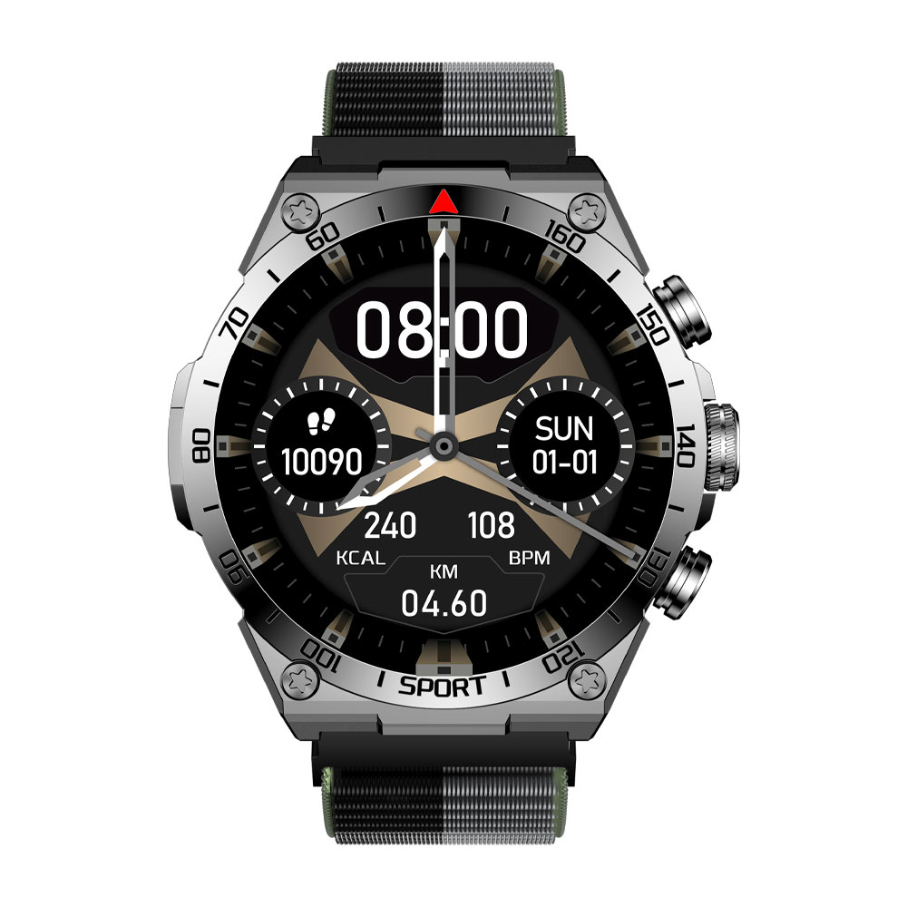 ساعت هوشمند گلوریمی مدل K2 دارای قابلیت های صفحه نمایش رنگی و لمسی، کنترل سطح اکسیژن، بند سیلیکونی