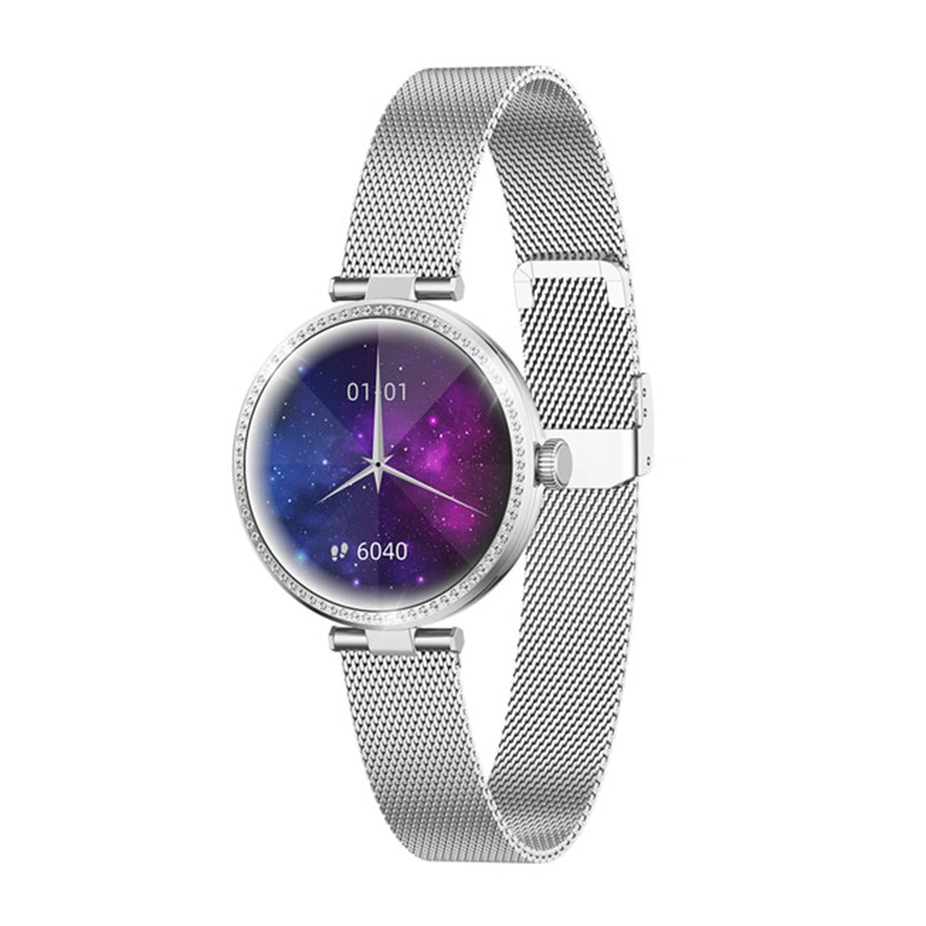 ساعت هوشمند گلوریمی مدل GL1 (مخصوص بانوان) دارای قابلیت های قابلیت مکالمه از طریق بلوتوث بند استیل