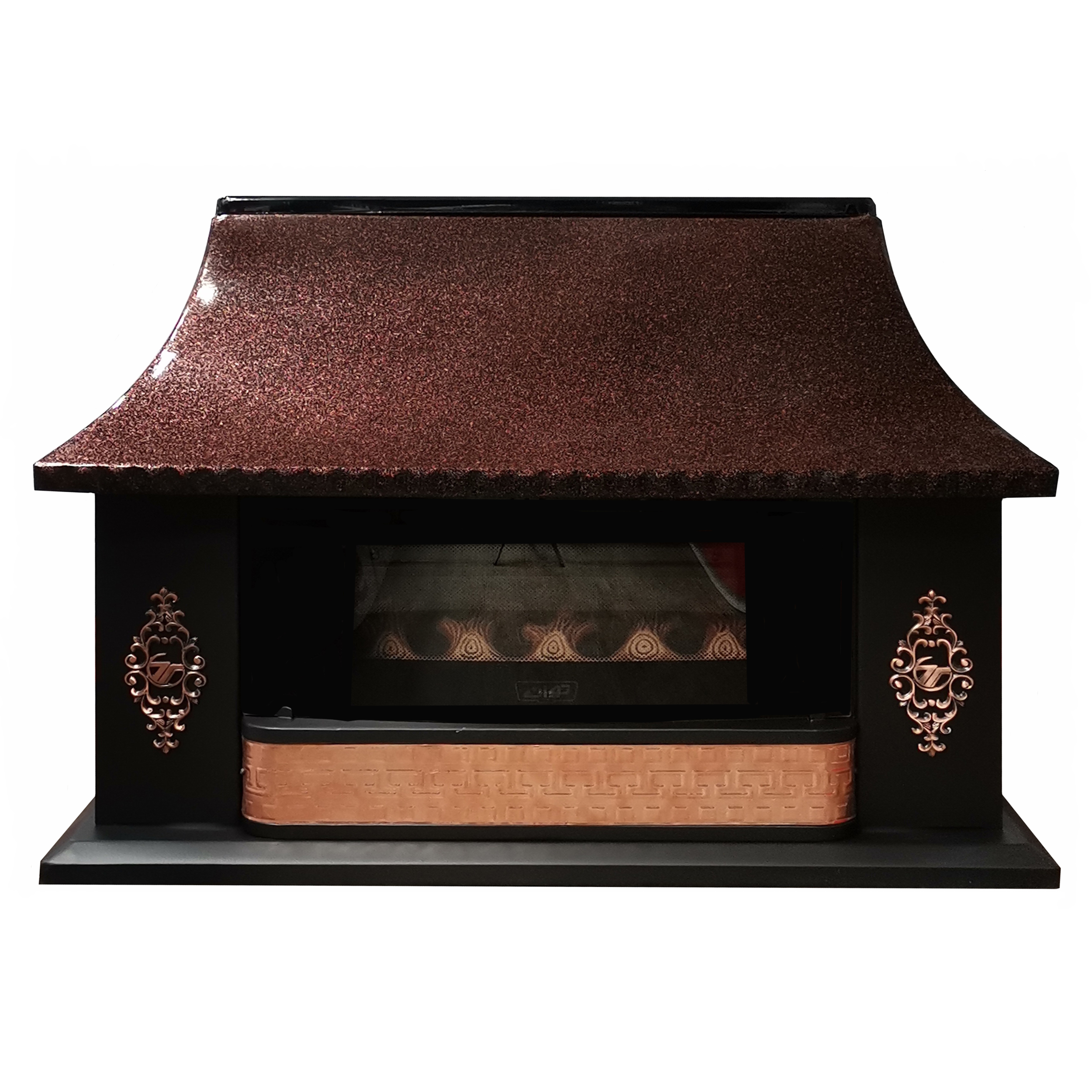 بخاری گازی توان مدل نگین طرح شومینه کد 18