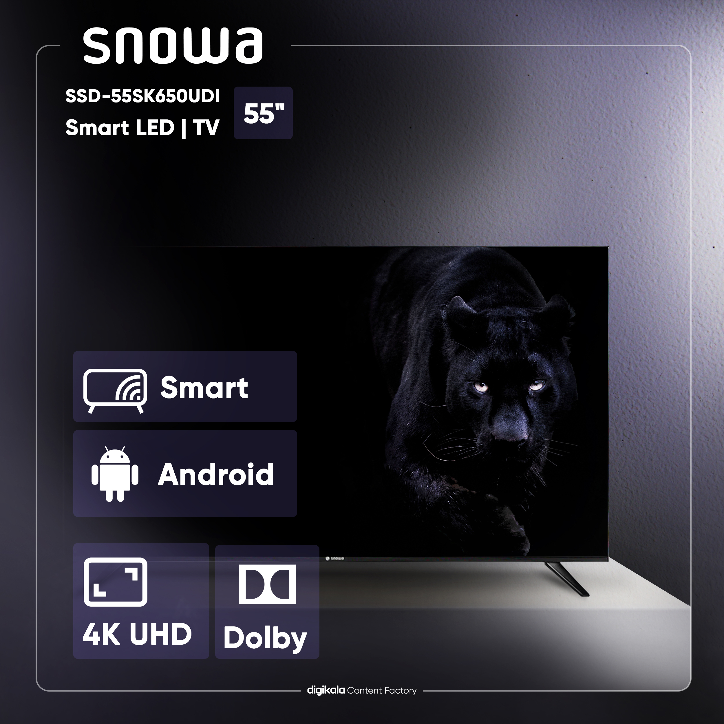 تلویزیون ال ای دی هوشمند اسنوا مدل SSD-55SK650UDI سایز 55 اینچ