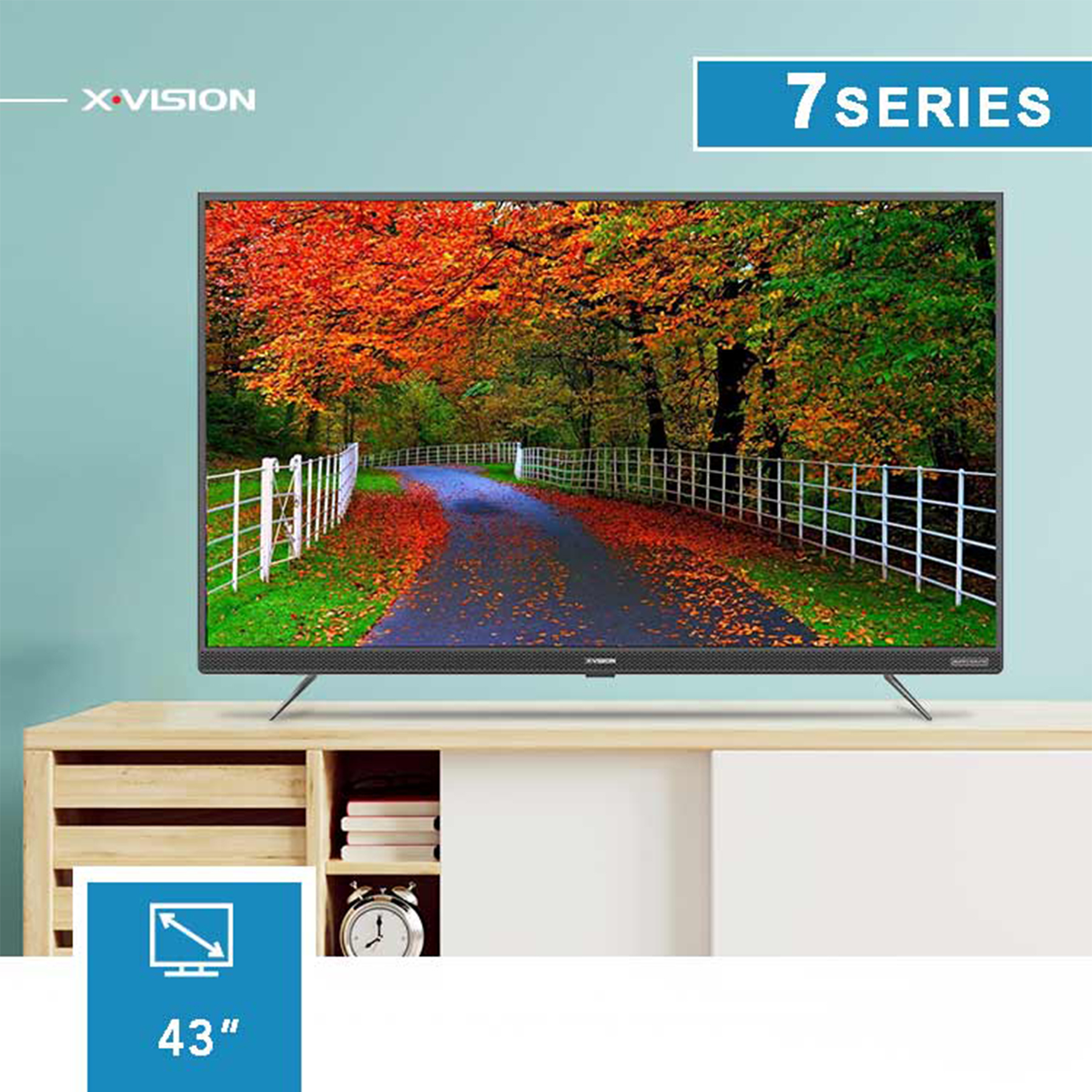 تلویزیون ال ای دی هوشمند ایکس ویژن مدل 43XT785 سایز 43 اینچ