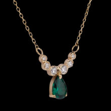 گردنبند طلا 18 عیار زنانه گالری شیدا مجد مدل ارمغان تورمالین