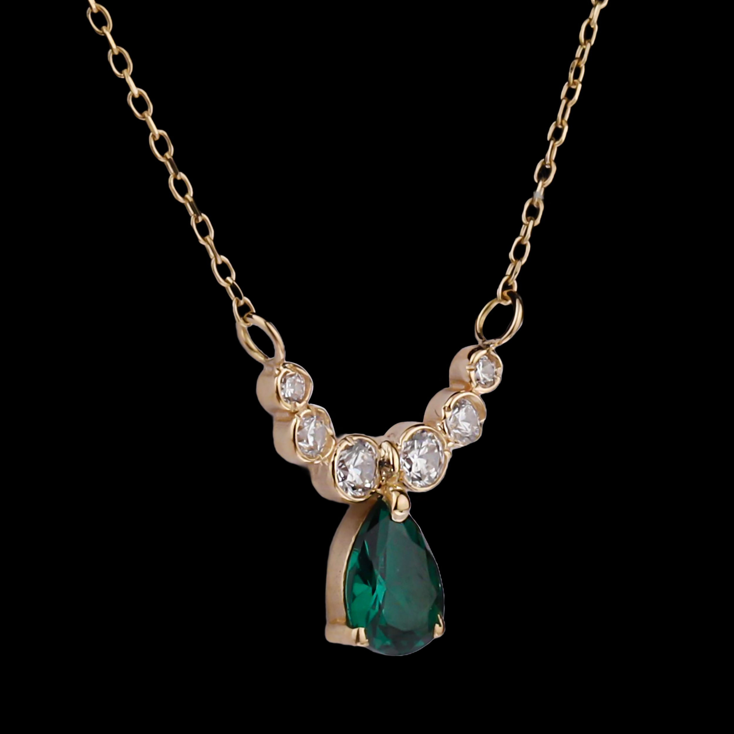 گردنبند طلا 18 عیار زنانه گالری شیدا مجد مدل ارمغان تورمالین