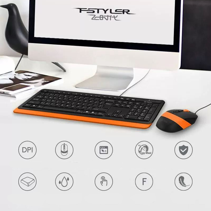 کیبورد و ماوس ای فورتک مدل F_1O1O