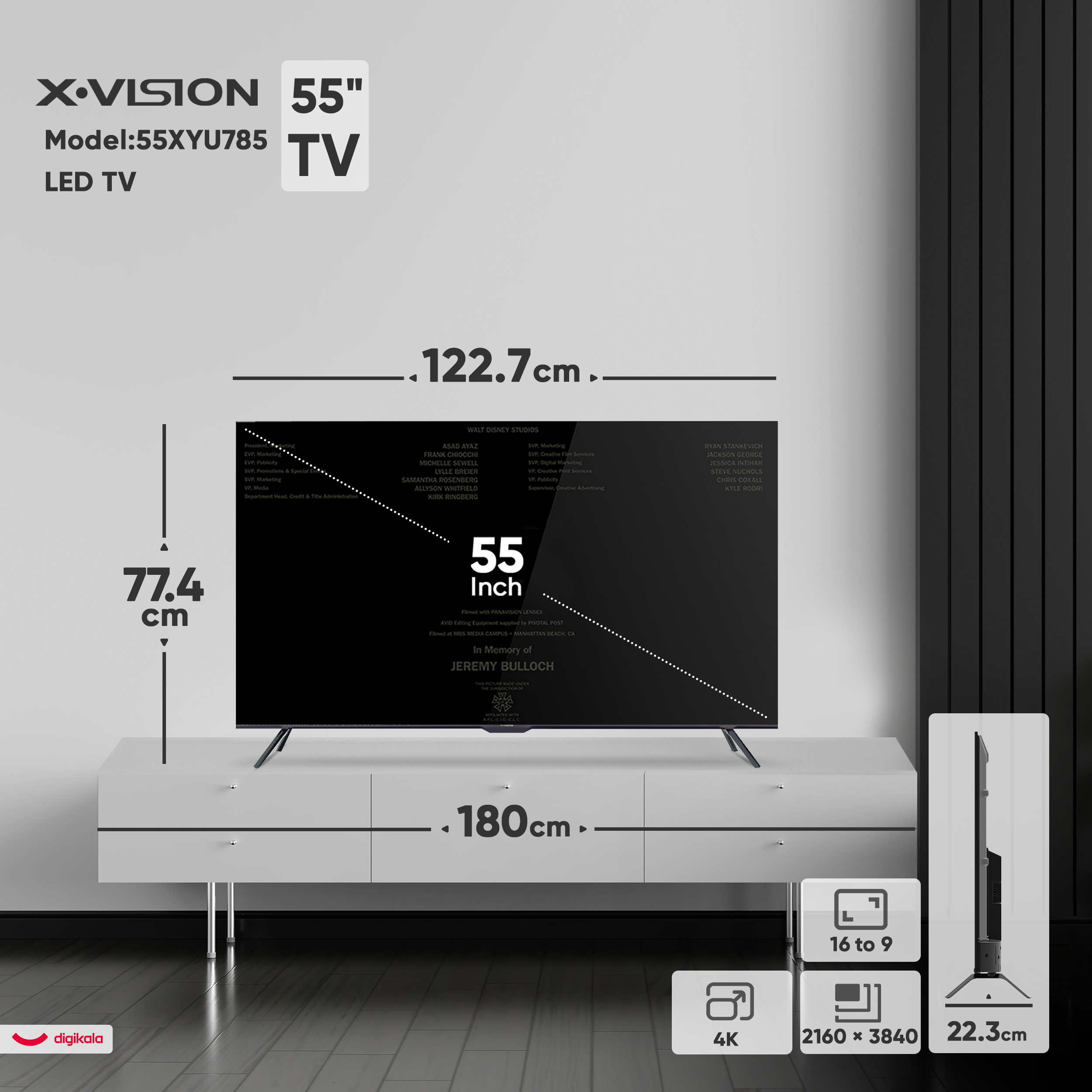 تلویزیون 55 اینچ ال ای دی هوشمند ایکس ویژن مدل 55XYU785