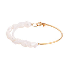 دستبند النگویی طلا 18 عیار زنانه گالری شیدا مجد مدل سواروسکی و باروک