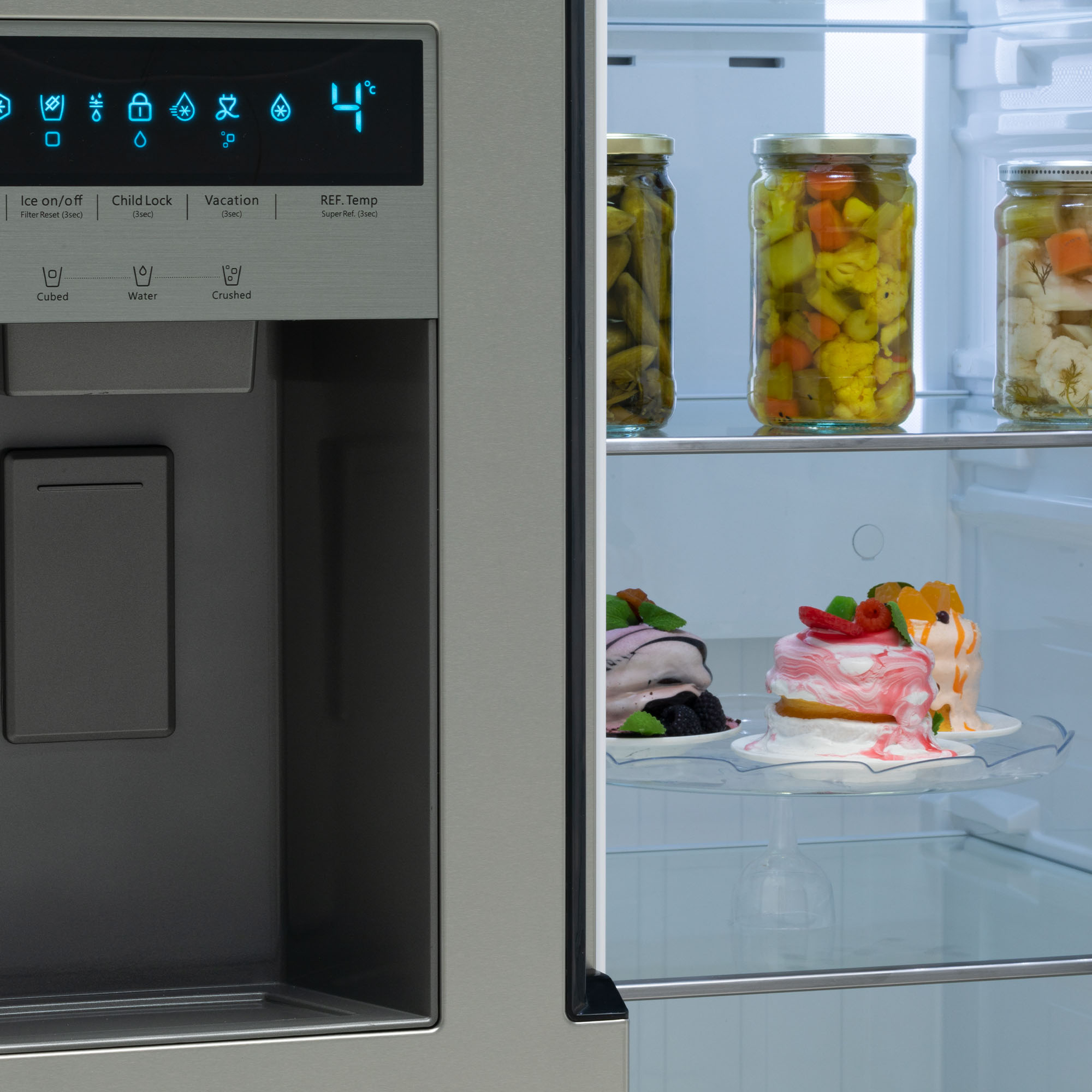 یخچال و فریزر ساید بای ساید 27 فوت اسنوا مدل S8-2261S