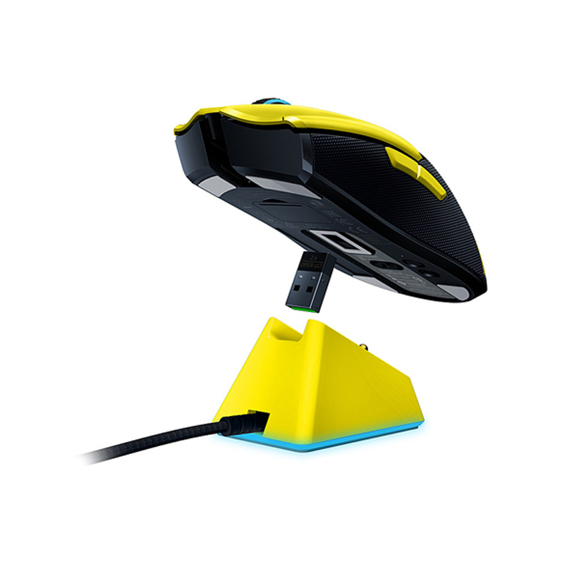 ماوس مخصوص بازی ریزر مدل Viper Ultimate - Cyberpunk 2077 Edition به همراه پایه شارژر