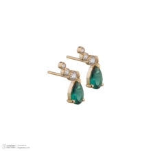 گوشواره طلا 18 عیار زنانه گالری شیدا مجد مدل ارمغان تورمالین