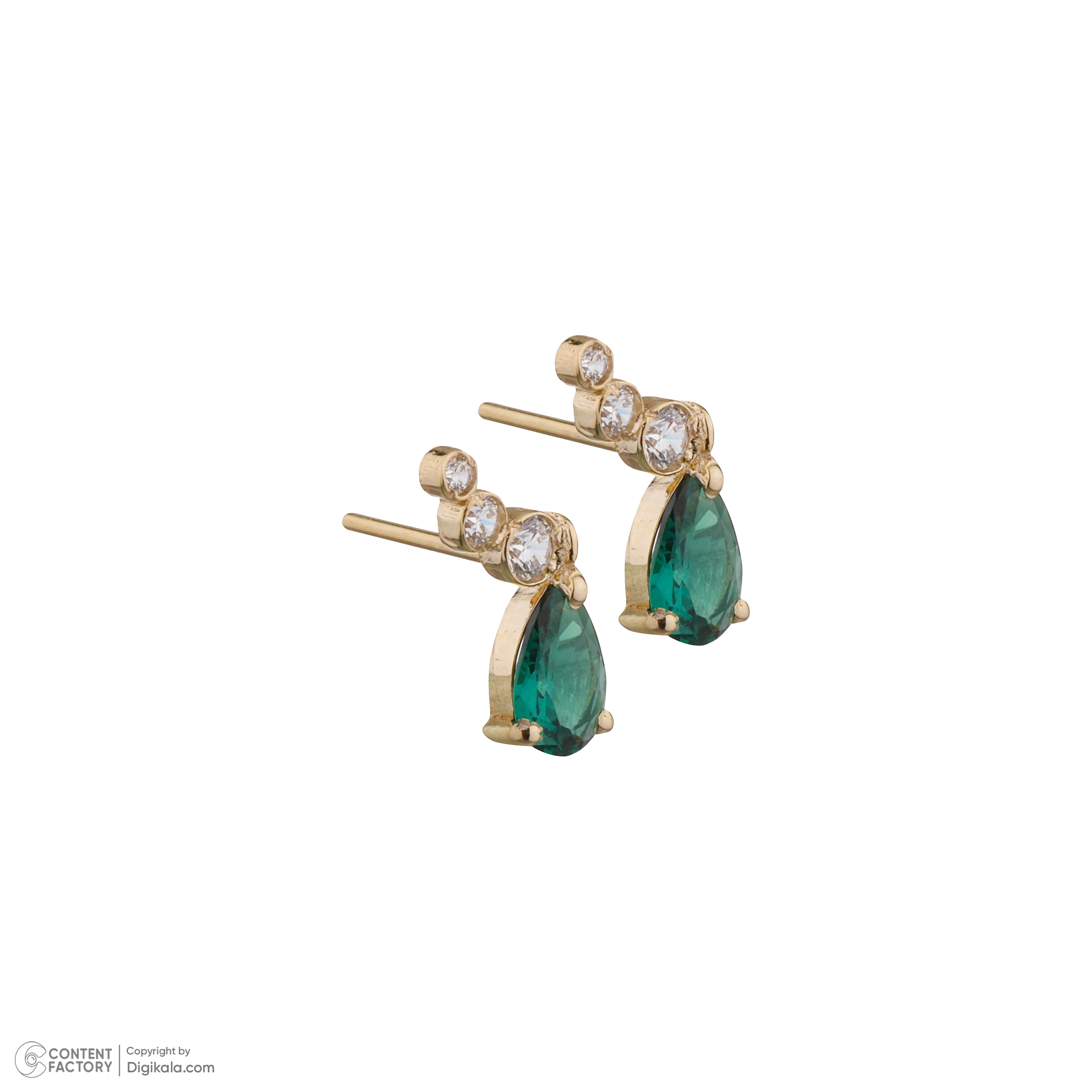 گوشواره طلا 18 عیار زنانه گالری شیدا مجد مدل ارمغان تورمالین
