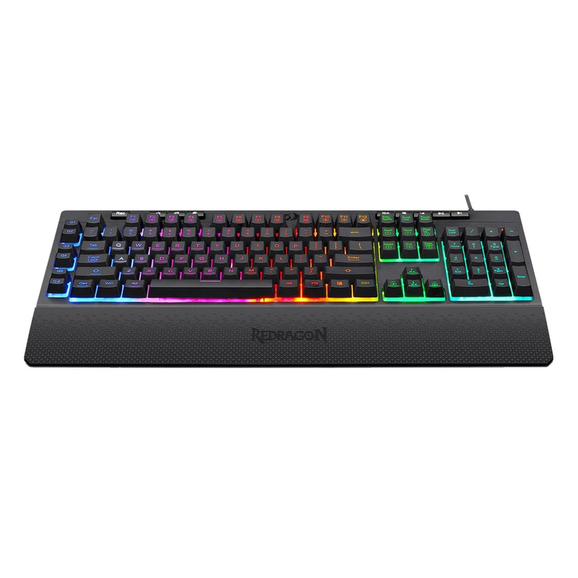 کیبورد گیمینگ ردراگون مدل Shiva K512، سوییچ ممبران، Full-Size، نورپردازی RGB