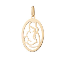 آویز گردنبند طلا 18 عیار زنانه گالری شیدا مجد مدل مادر و کودک