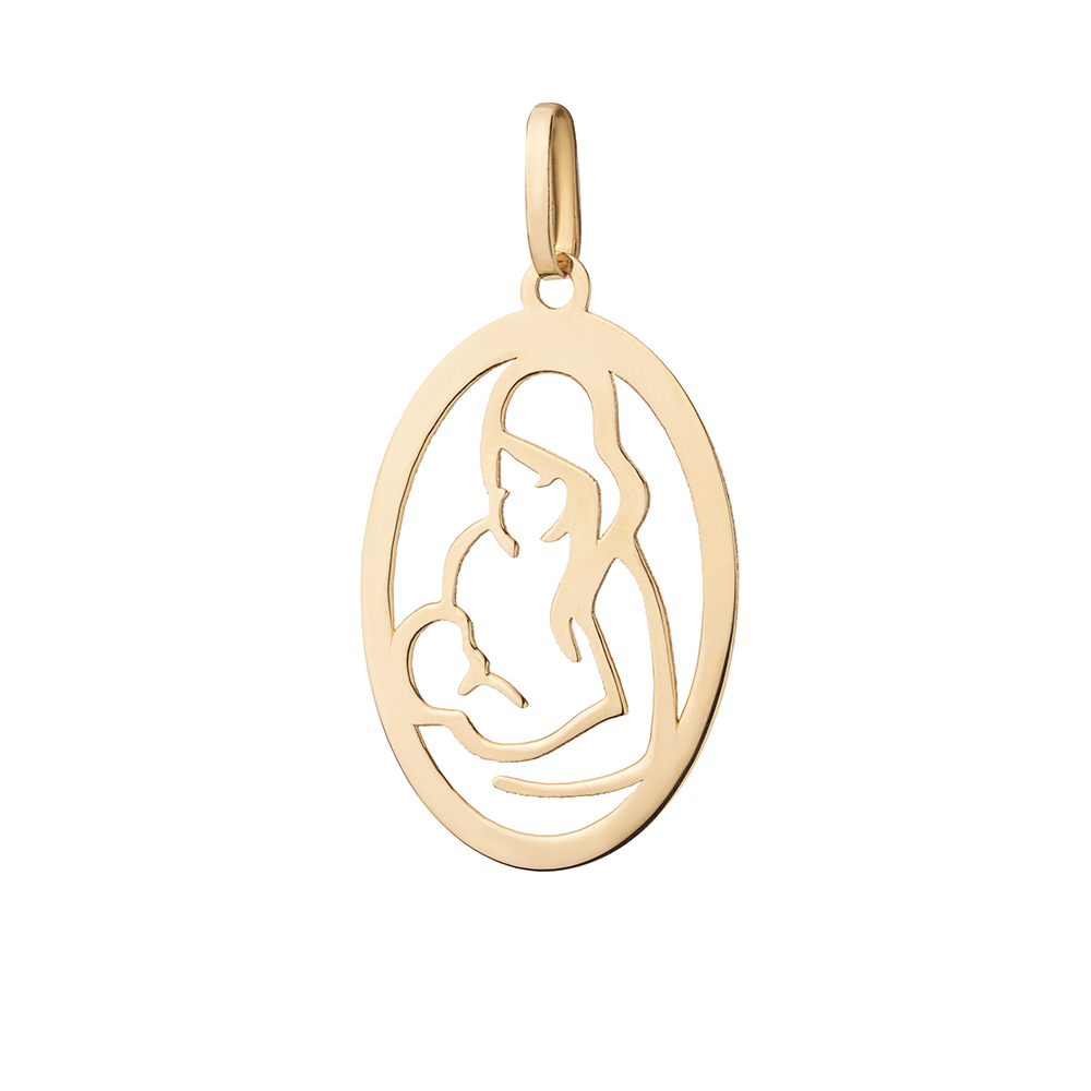 آویز گردنبند طلا 18 عیار زنانه گالری شیدا مجد مدل مادر و کودک