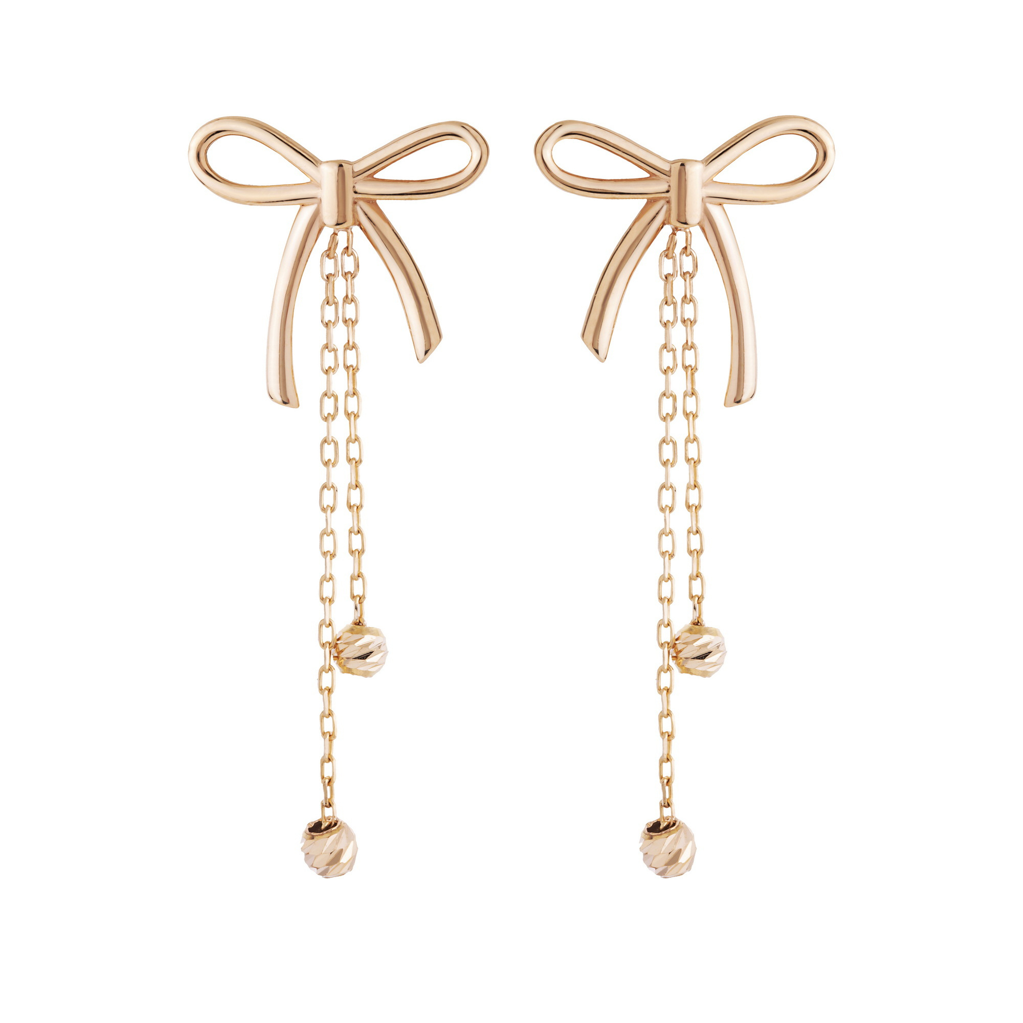 گوشواره میخی طلا 18 عیار زنانه گالری شیدا مجد مدل پاپیون البرنارد