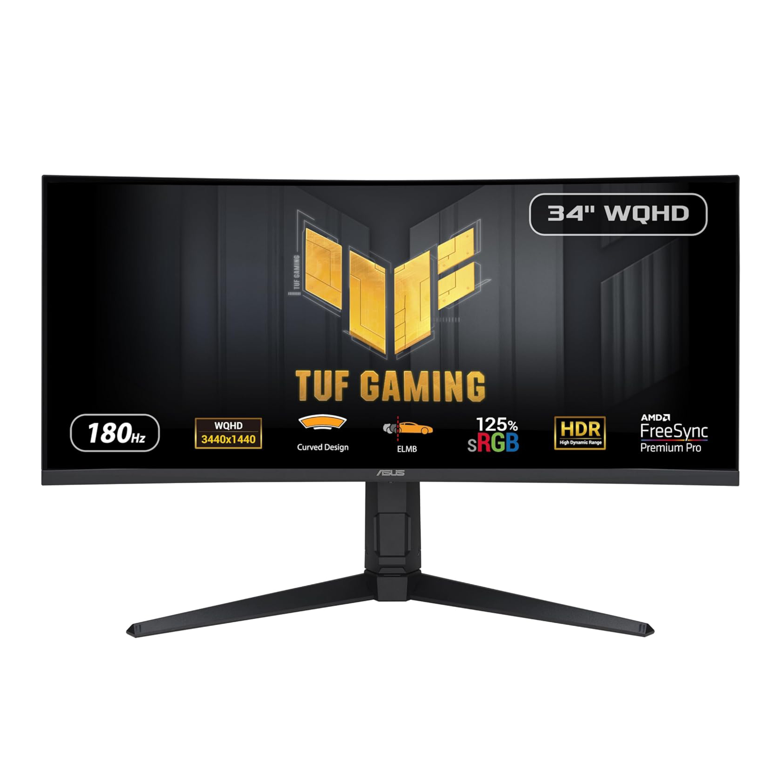 مانیتور خمیده گیمینگ 34 اینچ ایسوس مدل TUF Gaming VG34VQL3A