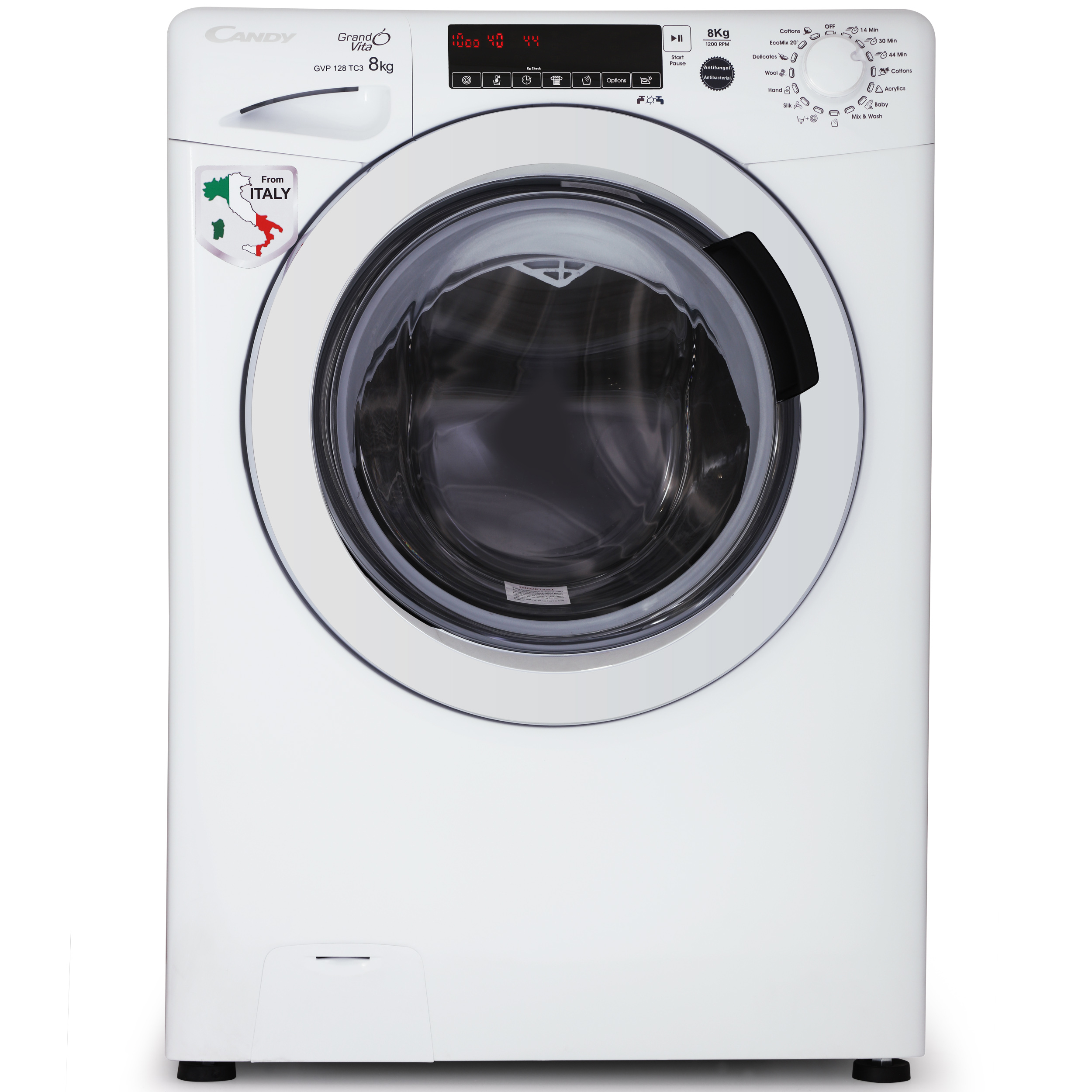 ماشین لباسشویی کندی مدل GVP-128 با ظرفیت 8 کیلوگرم