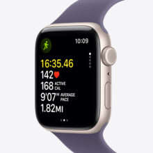 ساعت هوشمند 44 میلی متری اپل مدل SE 3 Aluminum Case با بند سیلیکونی