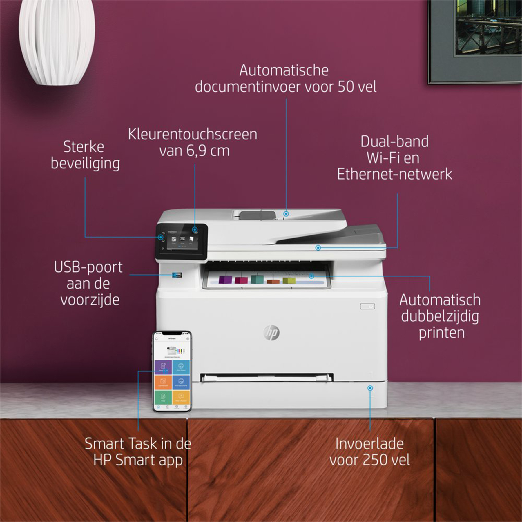 پرینتر چند کاره لیزری اچ‌پی مدل Color LaserJet Pro MFP M283fdw