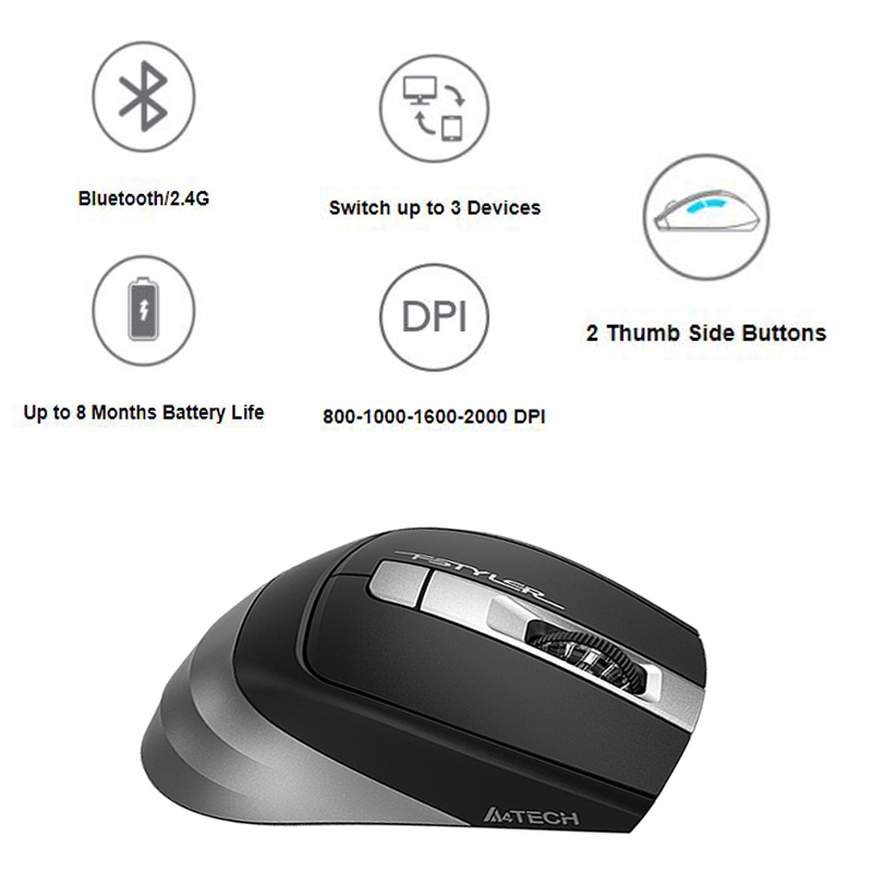 ماوس بی سیم ای فورتک مدل FSTYLER_FB_35_S